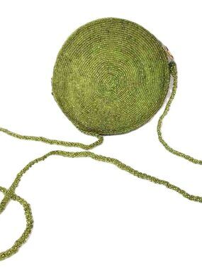 NWOT Neiman Marcus Emerald Green Evening Purse Shoulder Bag With Mirror